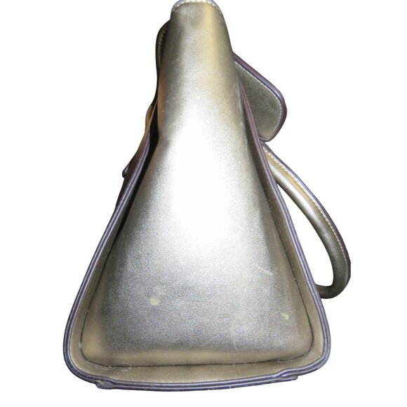 Nicole Lee Pewter Structured Vegan Leather top handle satchel with Charms - Picture 3 of 10